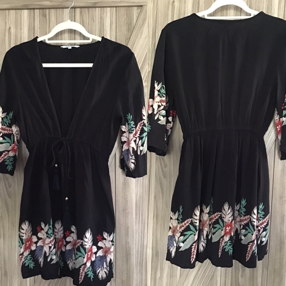 Navy swim coverup dress